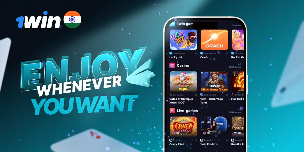 Play in Games on 1win App